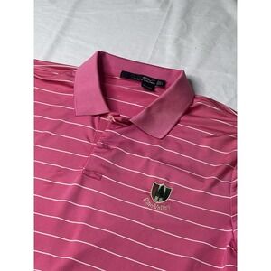 Ralph Lauren‎ RLX Pine Valley Golf Polo Shirt Men's L Pink Striped Performance